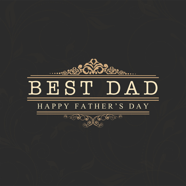 Happy Father's Day celebration with stylish text. - Vetor, Imagem