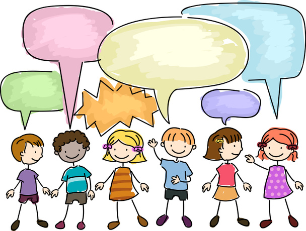 kinderen praten - Foto, afbeelding