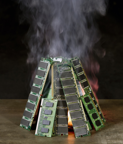 brandende RAM-geheugen - Foto, afbeelding