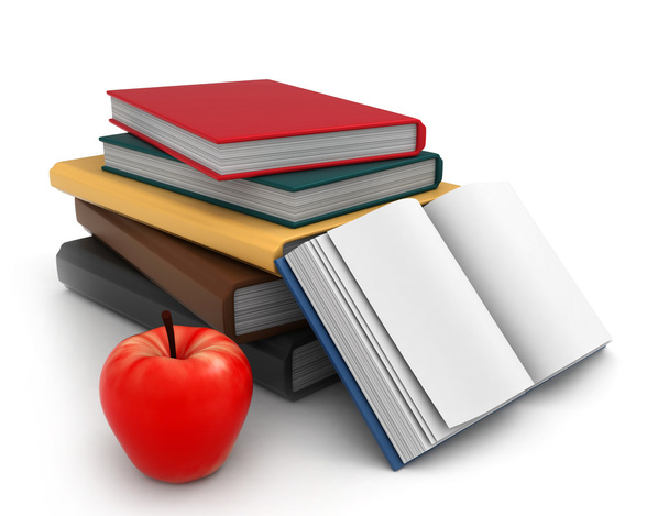 livros e maçã - Foto, Imagem
