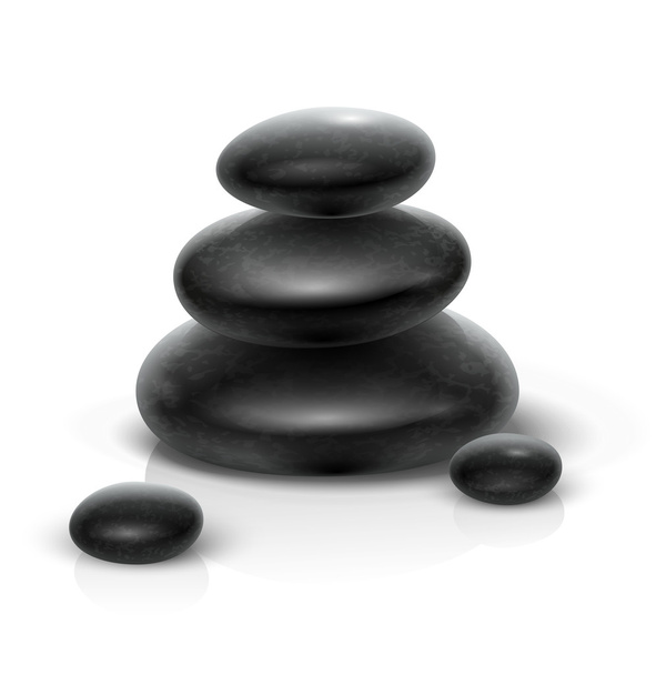 Wellness stones zwarte heap - Vector, afbeelding