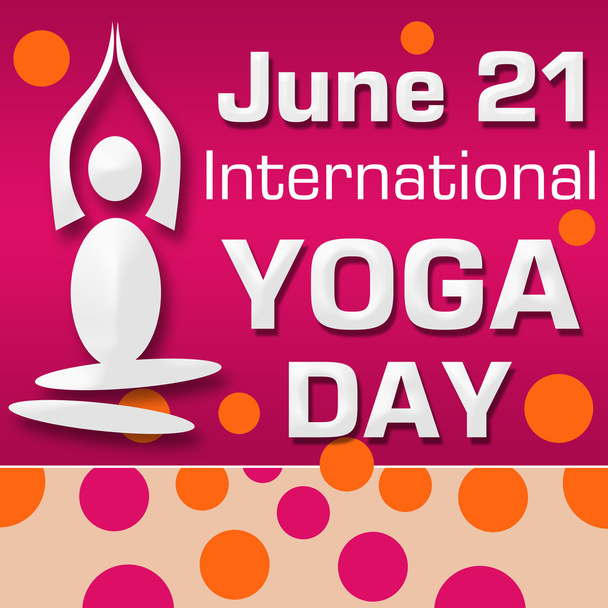 Día del Yoga Rosa Naranja Puntos
 - Foto, Imagen
