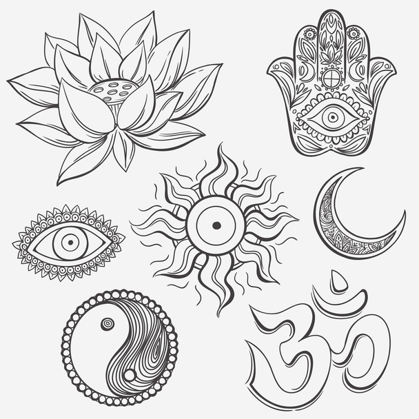 Духовні doodle символи
 - Вектор, зображення