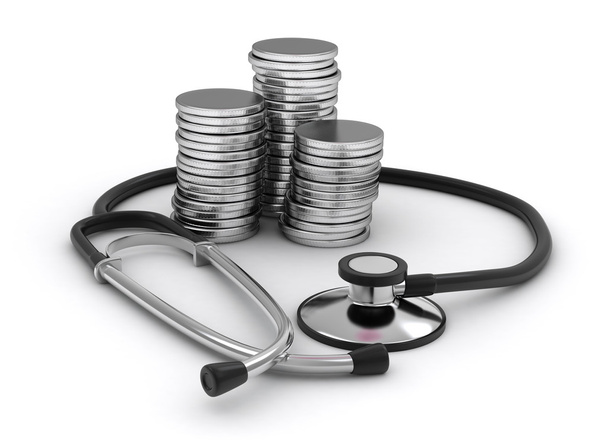Stethoscope and Coins - Photo, Image