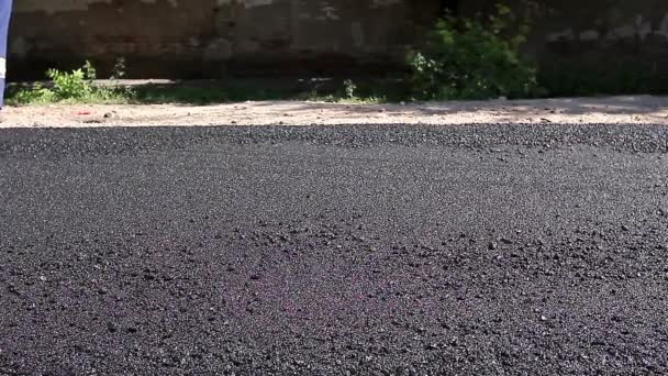 aanleg van wegen in het vervaagde weergave - Video