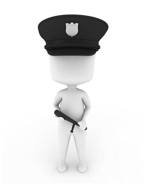 Поліцейський на білому тлі
 - Фото, зображення