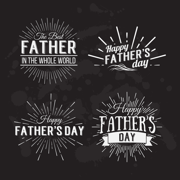 Father's Day calligraphic designs. - Вектор,изображение