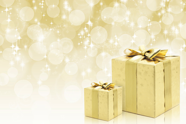 Golden Christmas presents - Фото, изображение