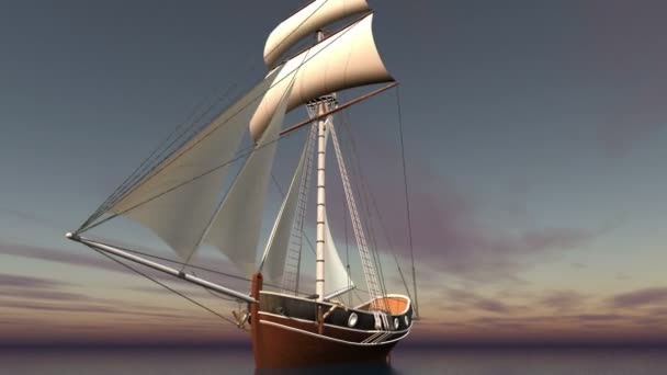 sailing boat - Footage, Video