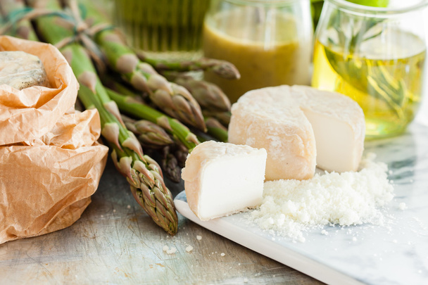 France food with cheese and asparagus - Photo, Image