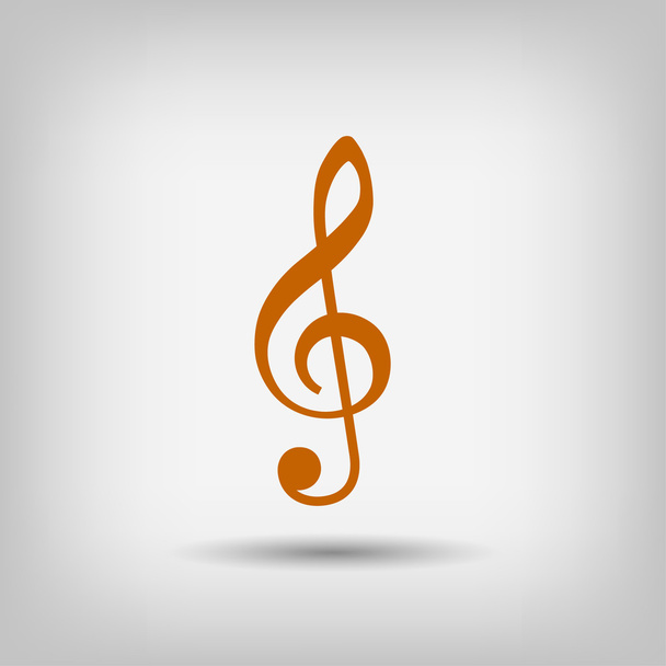 Pictograph of music key icon - Vector, afbeelding