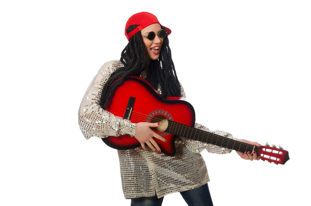 Mujer guitarrista
 - Foto, imagen