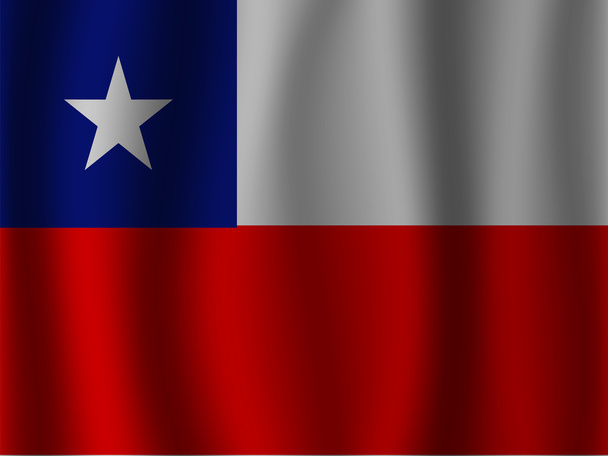 Chile integetett zászló - Vektor, kép