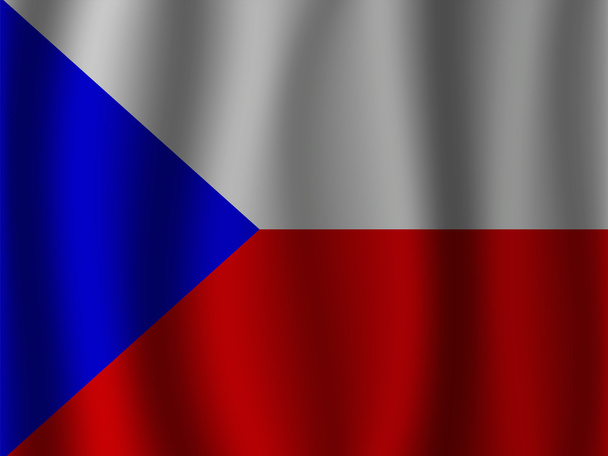 Τσεχική Δημοκρατία σημαία κυματίζει - Διάνυσμα, εικόνα