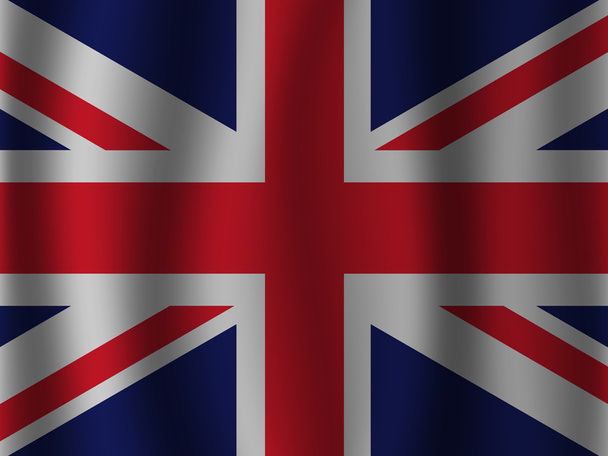 große Illustration der britischen Flagge - Vektor, Bild