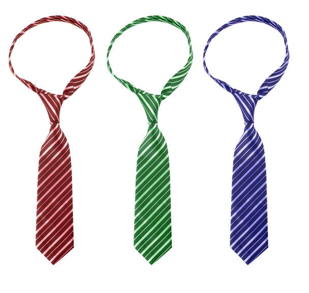 Three multi-colored tie - Foto, Bild