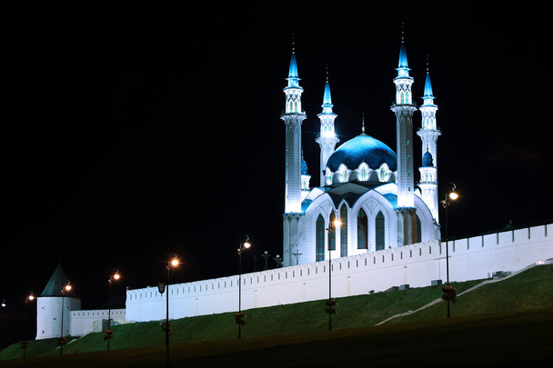 kazan kremlin gece kul Şerif Camii - Fotoğraf, Görsel