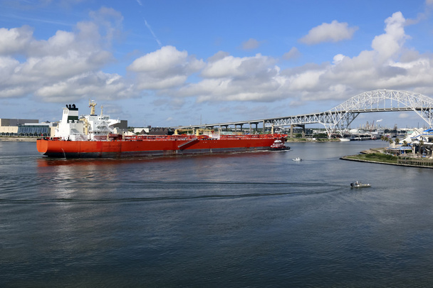 Petrol tankeri gemi Corpus Christi Texas bağlantı noktası girme - Fotoğraf, Görsel