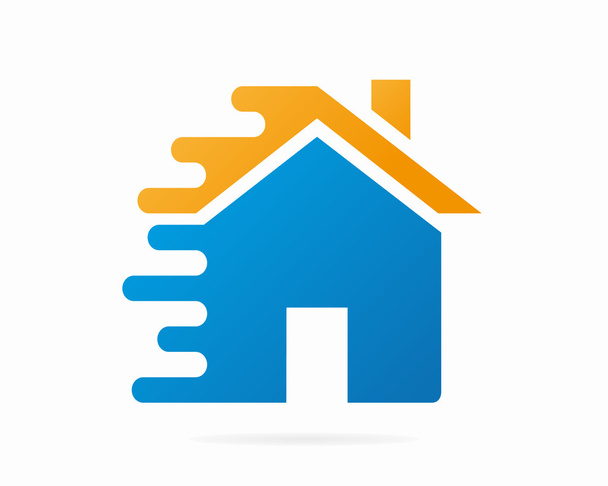 動きのベクトルのロゴの家  - ベクター画像