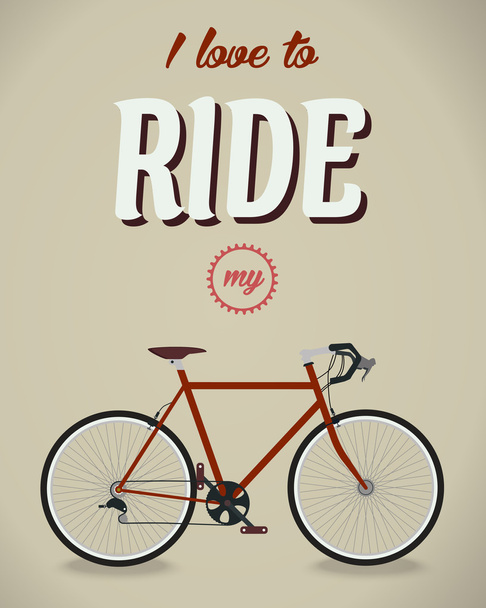 Bicycle sign. Beatles album. Famous song. Flat design style - Vettoriali, immagini