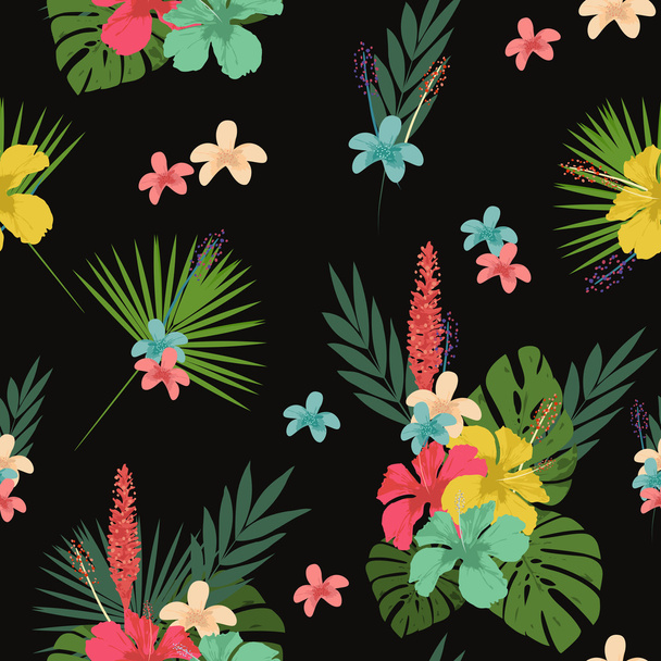 Flower pattern, tablecloth background - Vector, Imagen