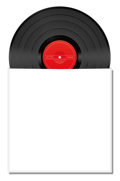 Record Blank White Album Cover Envelope - Vector, Image