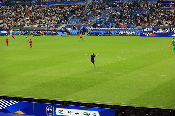 En el partido Francia / Bélgica En el Stade de France, 7 de junio de 2015
 - Foto, imagen