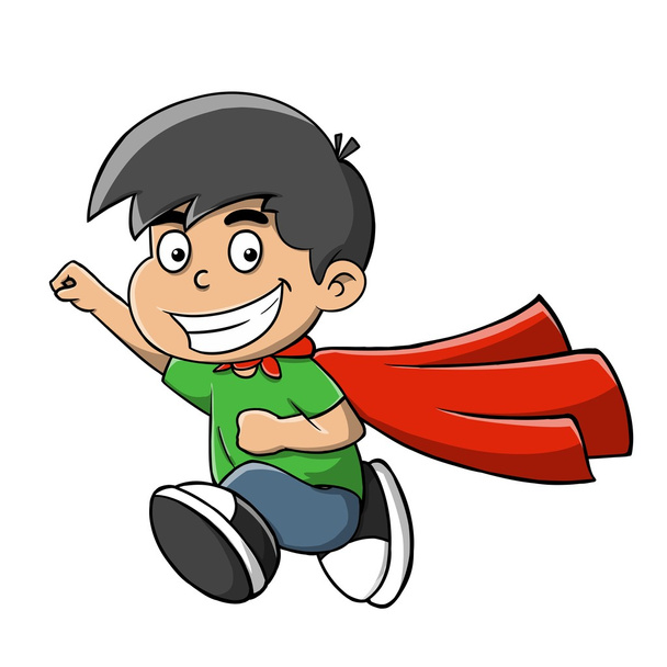 Kleiner Junge, der ein Superheld sein will - Foto, Bild