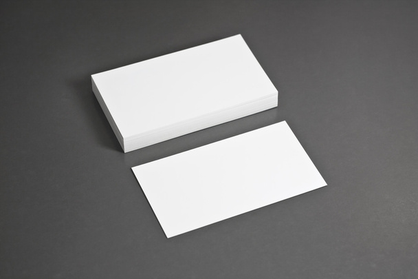 Blank corporate identity package business card with clear gray background. - Foto, Bild