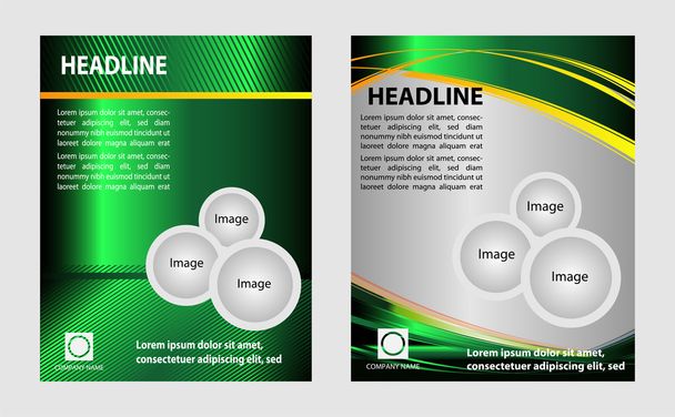 Red vector brochure  booklet cover design templates collection - Vector, Image