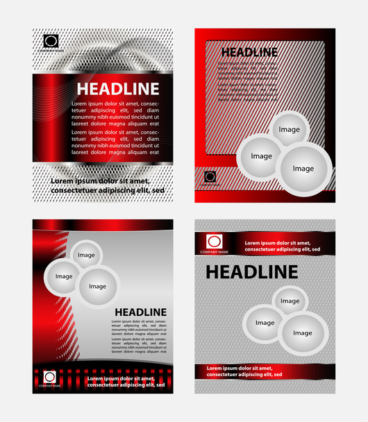 Brochure vectorielle rouge collection de modèles de couverture de brochure
 - Vecteur, image