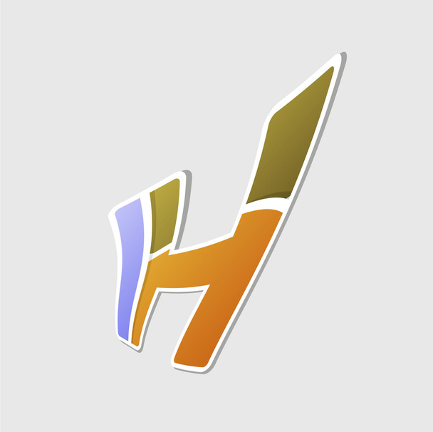 Abstract icon with letter H - Vector, Image