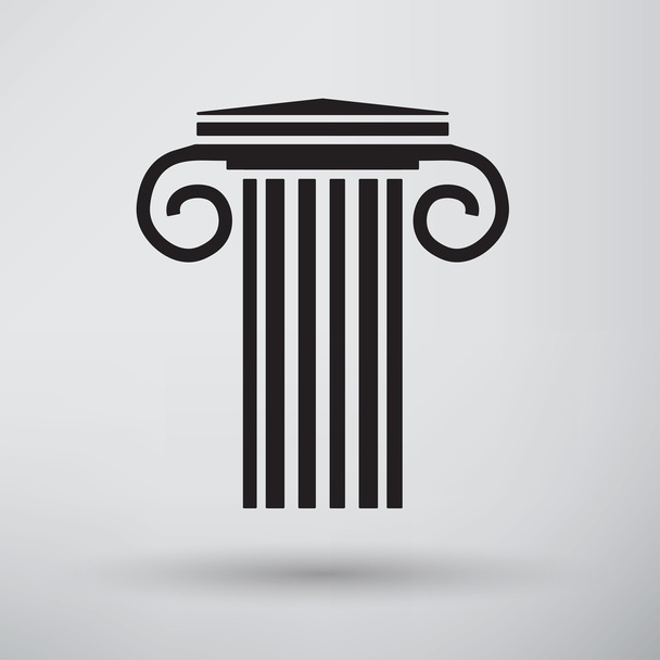 Иконка античной колонны
 - Вектор,изображение