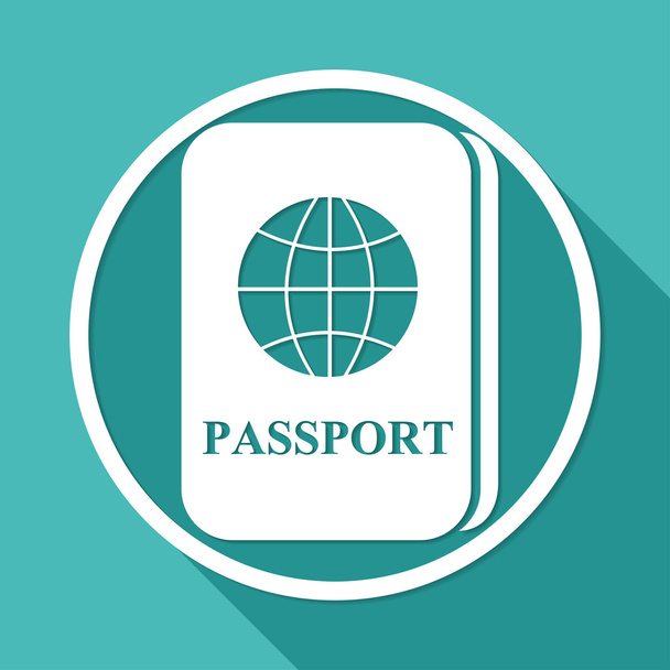 Passport, travel icon - Vetor, Imagem