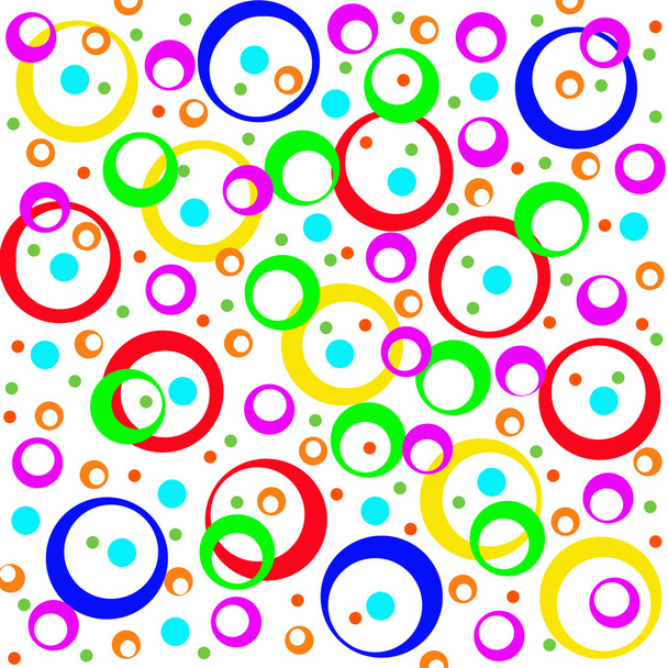 Colored circles and rings, abstract background.  Artwork for creative design, art and entertainment. - Photo, Image
