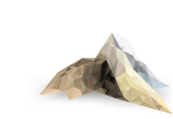 Low poly mountain - Vector, Image