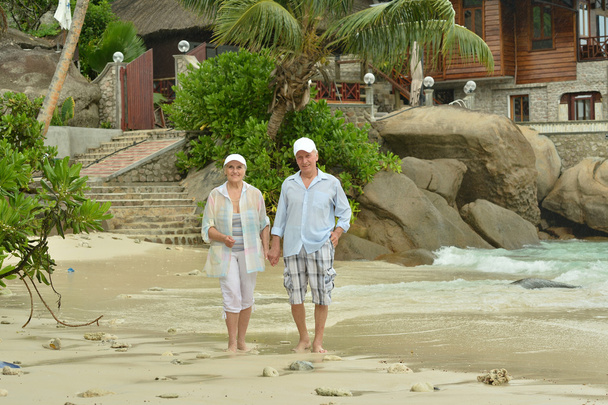 elderly couple standing outdoors - Photo, Image