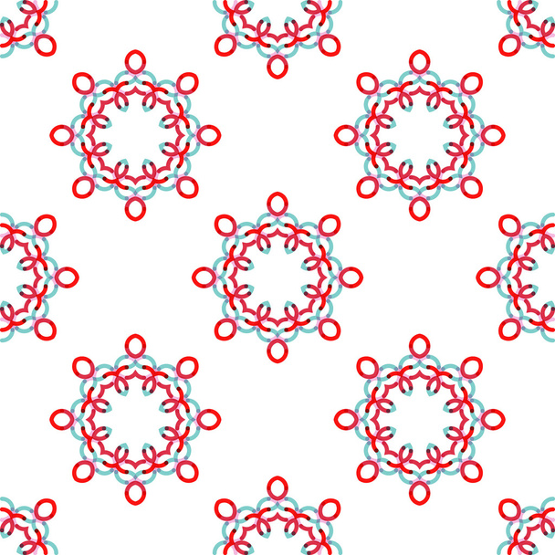 Seamless vector geometric abstract pattern. Creative round shapes made of short lines. - Vecteur, image