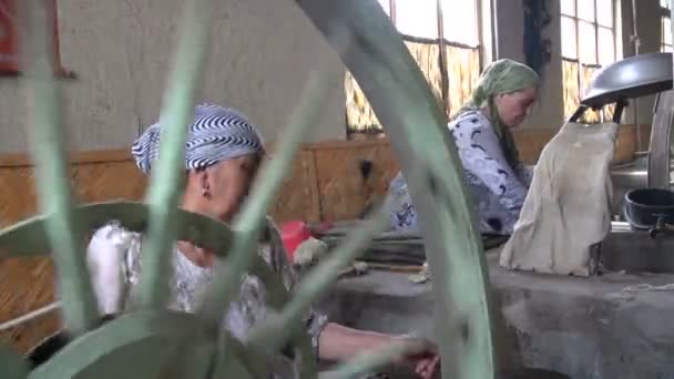 mujeres desentrañando capullos de seda
 - Metraje, vídeo