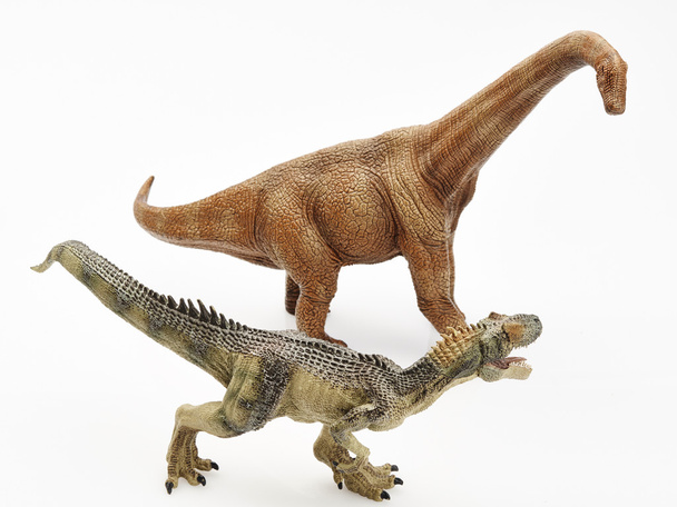Dinossauro isolado em fundo branco
 - Foto, Imagem