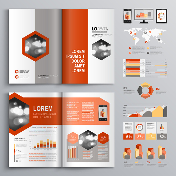 Brochure Template Design - Vector, Image
