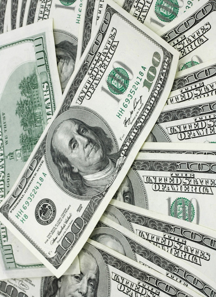 Background with money american hundred dollar bills - Фото, зображення
