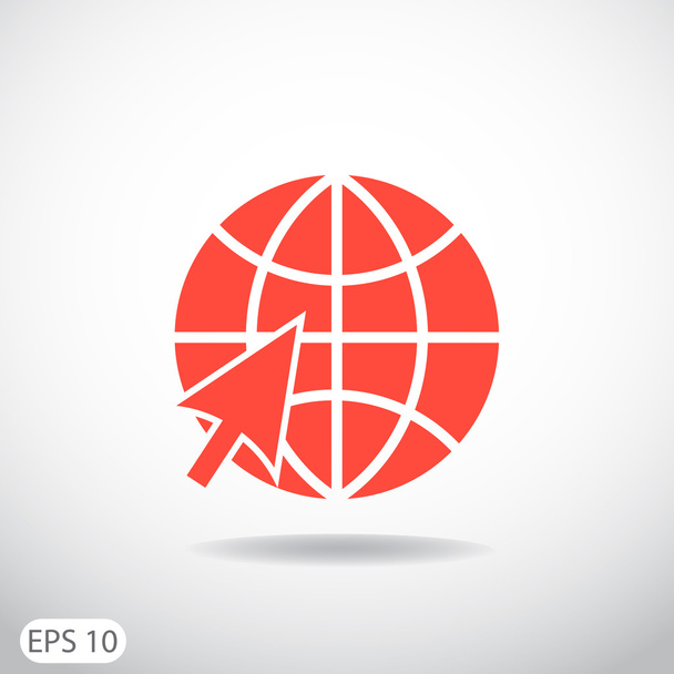 Earth web icon - Вектор,изображение