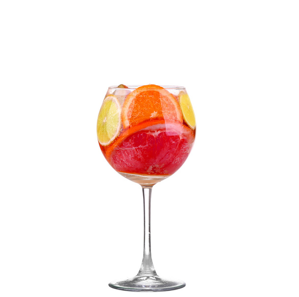 Dobó egy frissítő ital citromos szelet narancs és  - Fotó, kép