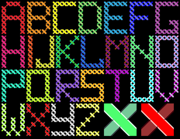 Color latin alphabet - Vetor, Imagem