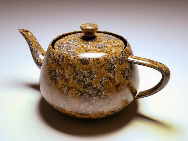 Travertine tobacco teapot - Фото, зображення
