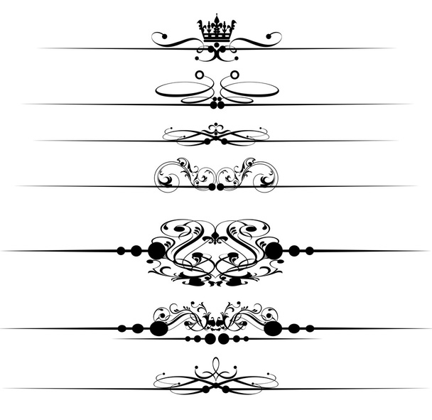 Líneas de reglas ornamentales
 - Vector, Imagen