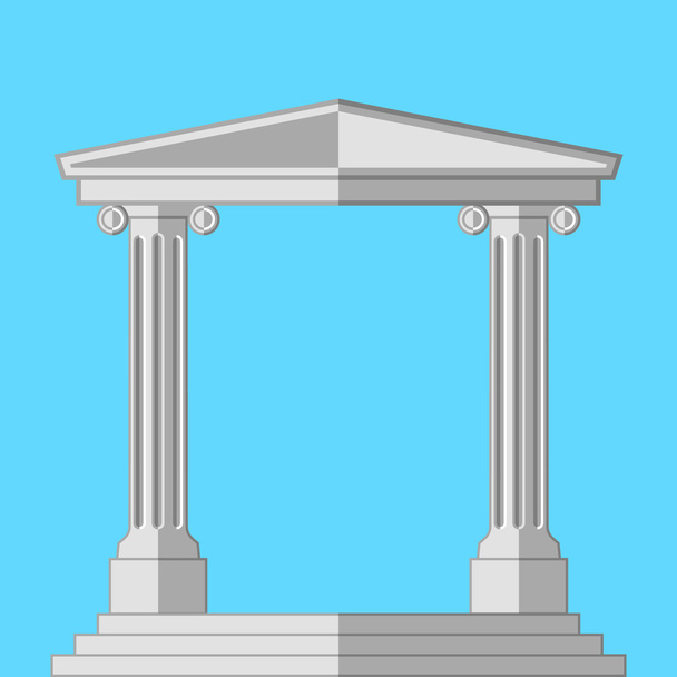 Antique Arch with columns . Flat vector illustration - Vecteur, image