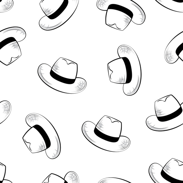 hats, seamless background - Διάνυσμα, εικόνα