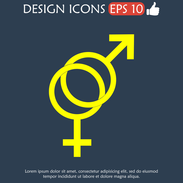 Male and female sex symbol - vector illustration - Vector, Image